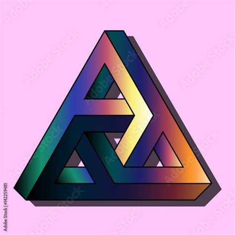 Penrose triangle. Impossible triangle optical illusion razontsve - Buy this stock vector and ...