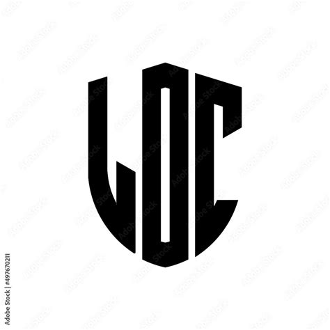 LDC letter logo design. LDC modern letter logo with black background ...