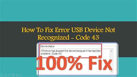 100 Fix How To Fix Error Usb Flash Not Working Device Not Recognized