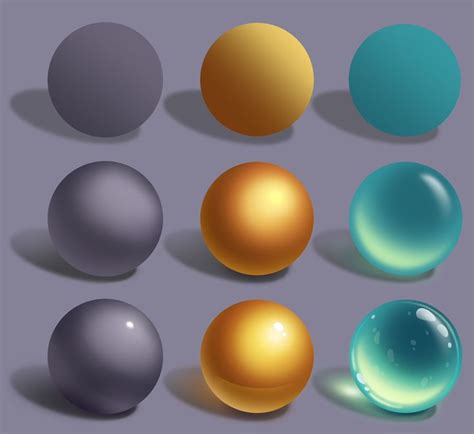 An Image Of Different Colored Balls On A Gray Background