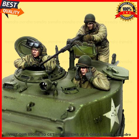 135 Resin Figures Model Ww Ii Us Tank Crew 3 Man Unpainted Unassembled