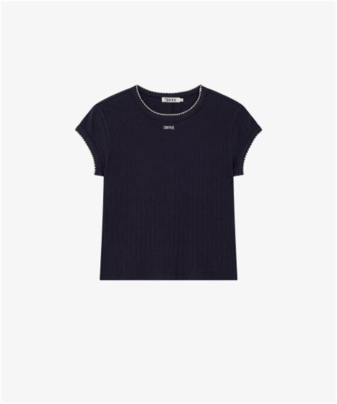 MUSINSA公式 GROVE WES SS T SHIRT NAVY