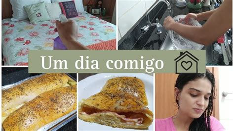 VLOG DE ROTINA FIZ PÃO RECHEADO LIMPEI A CASA LAVEI ROUPAS