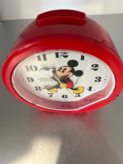 Vintage Lorus Quartz Mickey Mouse Alarm Clock Etsy