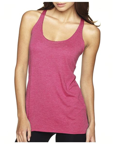 Next Level Apparel Womens Tri Blend Racerback Tank Top Vintage Pink S