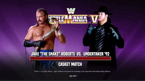 WWE 2K24 Jake The Snake Roberts Vs The Undertaker Casket Match