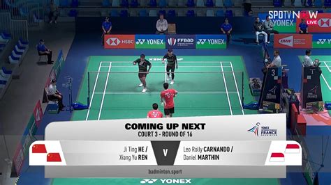 Bwf Md Round Of He Ren Vs Carna Marth H L Yonex French