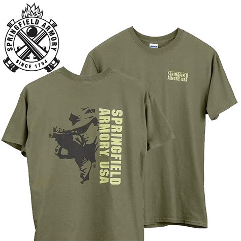 Springfield Armory Shooter Logo T Shirt Od Green Small Hudsongunner Llc