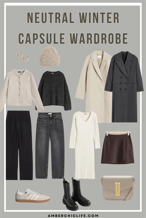 20 Piece Neutral Winter Capsule Wardrobe