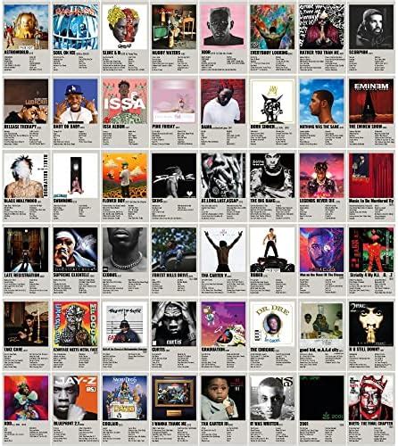 Retro Hip Hop Rappers Wall Collage Kit Prints For Bed Room Decor 4x6