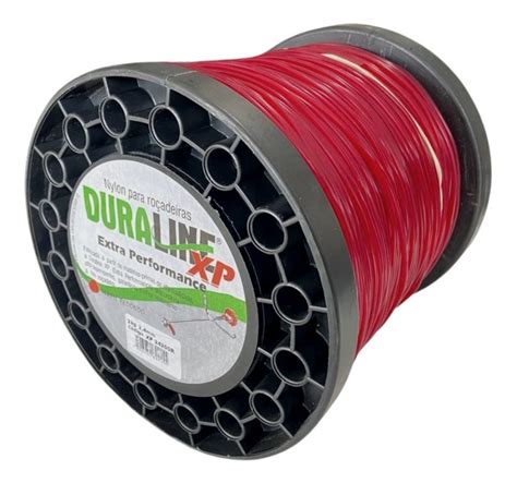 Fio Nylon 2kg P Roçadeira 2 4mm 380m Redondo Duraline Hiper Comercio