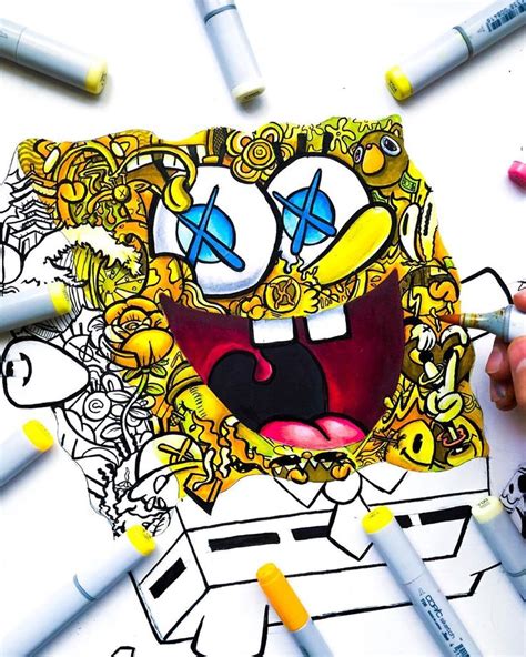 Gawx Art On Instagram Working On My Spongebob Doodle Already Spent A