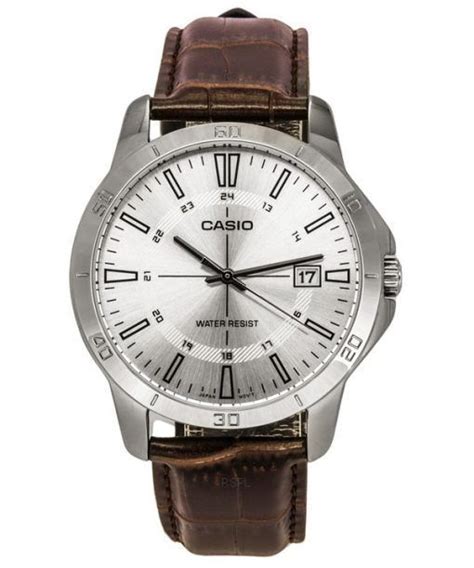 Montre Casio Standard Analogique Avec Bracelet En Cuir Marron Et Cadran