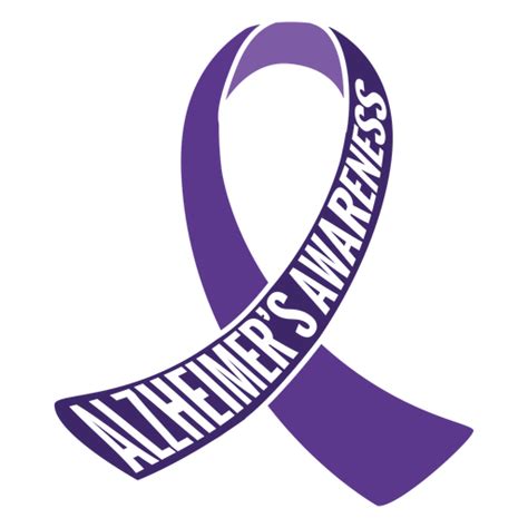 Ribbon Alzheimer's Awareness Sticker Badge PNG & SVG Design For T-Shirts