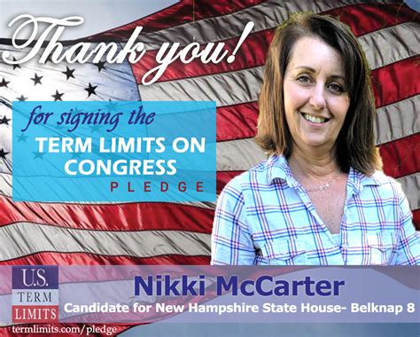 Nikki Mccarter Pledges To Support Congressional Term Limits Us Term