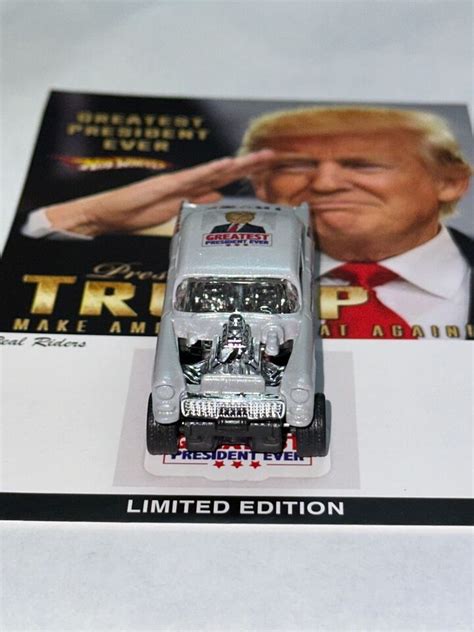 Hot Wheels Custom Donald Trump 2024 55 Chevy Bel Air Gasser Real Riders Limited Ebay