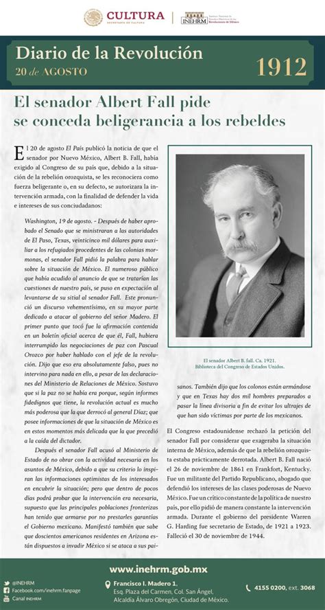 Inehrm On Twitter Diariodelarevoluci N Agosto El Senador