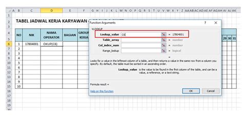 Cara Membuat Jadwal Kerja Karyawan Dengan Fungsi Vlookup Pada Excel