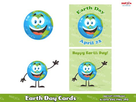 Earth Day Greeting Cards Graphic By Hittoon · Creative Fabrica