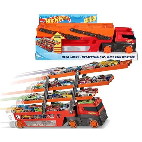 Hot Wheels GWT37 Mega Transporter Laweta 946666 ZABAWKI Zestawy PRODUCENCI HOT WHEELS MATTEL