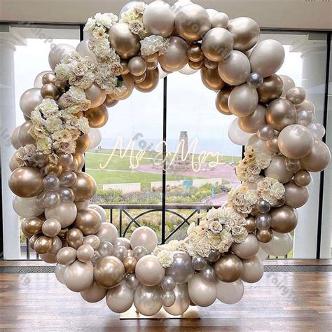 165pcs Mrandmrs Balloons Arch Doubled Pearl Coffee Ballon Etsy