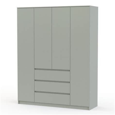 Шкаф распашной BestMebel Шкаф Мальм 4 с ящиками от 29-06, 180x60x220 см ...