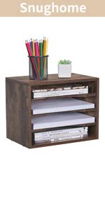 Amazon Snughome Vintage Wood File Organizer Desktop