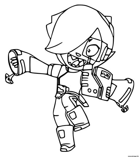 Coloriage Brawl Stars Force Starr Colette De L Espace Jecolorie