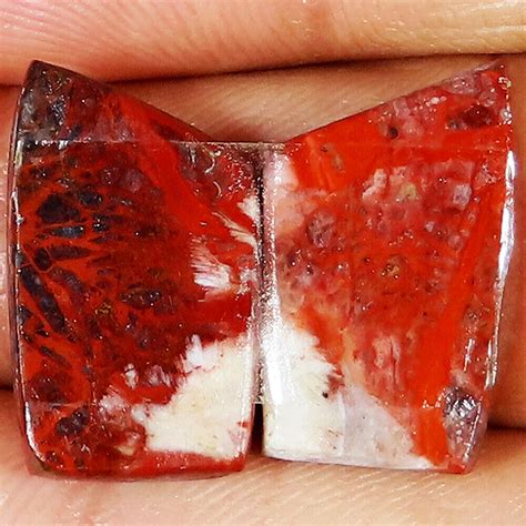 Natural CRAZY LACE AGATE Pair Cabochon Loose Gemstone 20 65 Cts