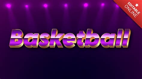 Basketball Effetto Jackpot Generatore Di Effetti Di Testo