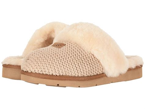 UGG Cozy Knit Slipper (Cream) Women’s Slippers - Slippers.com - Shop Comfy