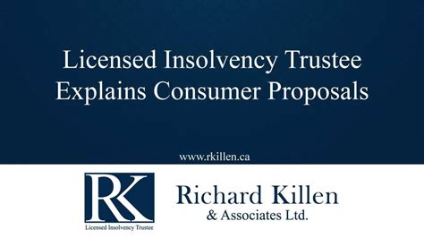 Licensed Insolvency Trustee Explains Consumer Proposals Richard