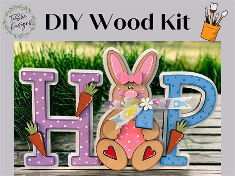 Bunny Hop Diy Shelf Sitter Easter Shelf Sitter Bunny Craft Diy