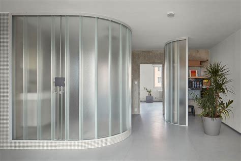 Sculptors Apartment Is Defined By Translucent Glass Blocks To Give A