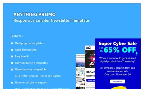 Anything Promo Modello Di Newsletter Per E Mail Reattiva