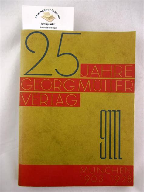 F Nfundzwanzig Jahre Georg M Ller Verlag M Nchen By Georg M Ller