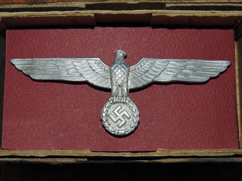 Lot WWII German Officers Eagle Swastika Breast Pin