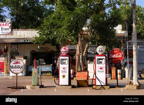 USA, Arizona, Gas Station on Route 66 Stock Photo - Alamy