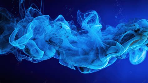 Vibrant Neon Blue Smoke Texture With Colorful Water Splash Background