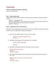 Lab Docx Taija Rudolph Isds Database Management With Sql