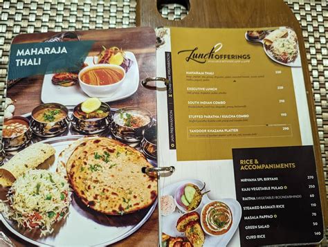 Menu At Food Nirvana Chennai 2311