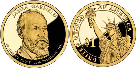 2011 S James Garfield Presidential Dollar Photos, Mintage ...