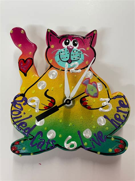 Kitty Clockcat Lover Tcat Wall Clockkids Clockkit Cat Clock