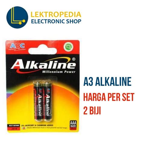 Jual Baterai A3 Alkaline Isi 2 Abc 1 5 Volt AAA SNI Batu Batre Battery