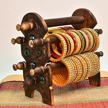 Shri Shri Handicraft Stylish Wooden Bangle Stand For Women Organizer