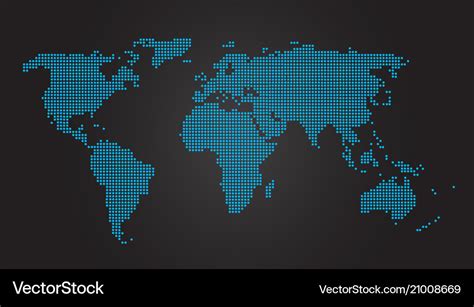 World map dots Royalty Free Vector Image - VectorStock