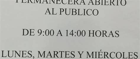 HORARIO DEPENDENCIAS MUNICIPALES DURANTE LA SEMANA SANTA