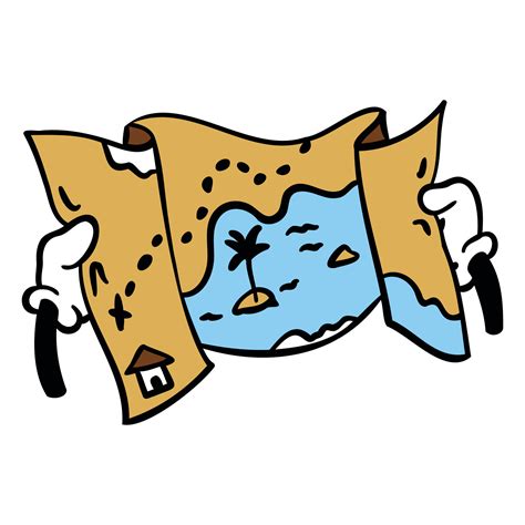 aventuras mapa dibujos animados  vector en vecteezy
