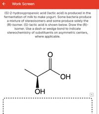 Answered S 2 Hydroxypropanoic Acid Lactic Acid Is Produced In The