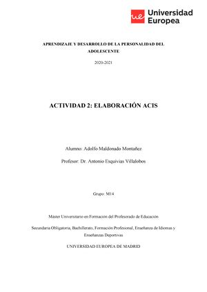 Tema 3 Desarrollo Afectivo Social Del Adolescente Aprendizaje Y